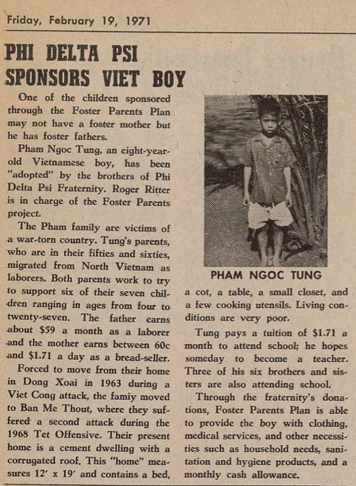Panther February 19. 1971 Pham Ngoc Tung Phi Delta Psi