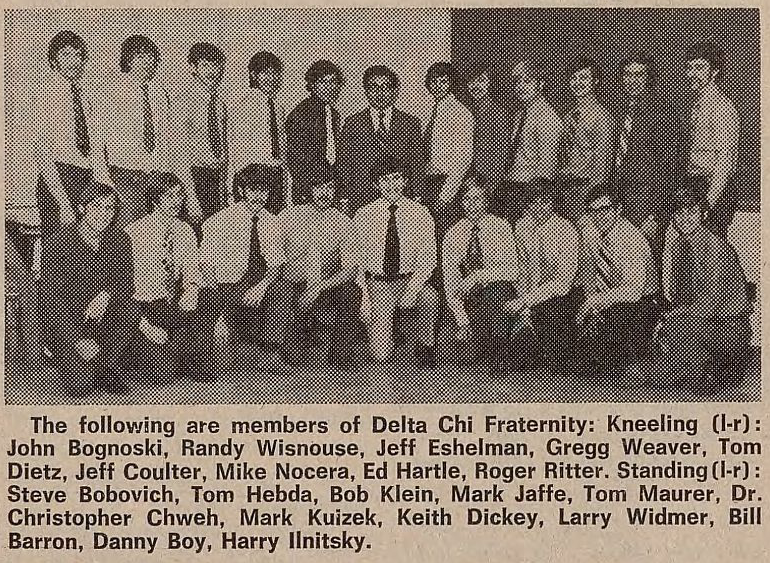 Panther National Fraternity Established on Campus April 16 1971 Delta Chi