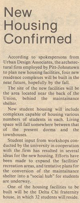 Advocate April 1 1976 New Housing Confirmed Delta Chi Forxfire