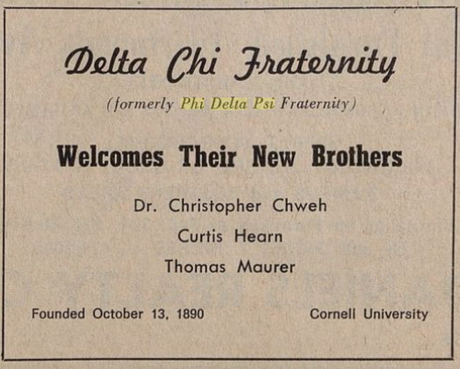 Delta Chi welcomes new brothers