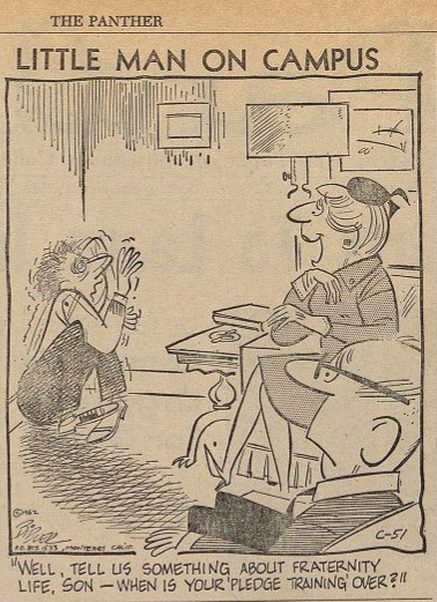 Panther Feb 4 1963. Fraternity Cartoon